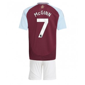 Billiga Aston Villa John McGinn #7 Hemmatröja Barn 2024-25 Kortärmad (+ Korta byxor)